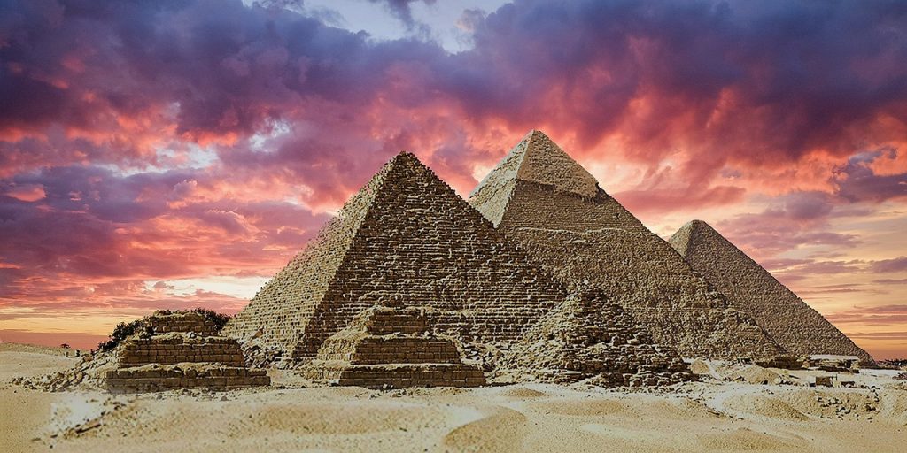 pyramids, giza, egypt
